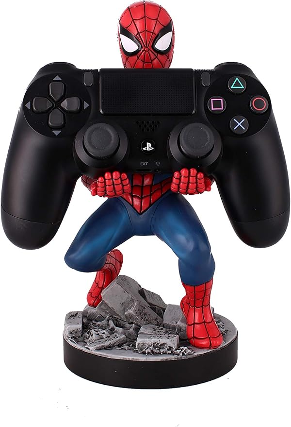 Exquisite Gaming: Marvel: The Amazing Spider-Man - Original Mobile Phone & Gaming Controller Holder, Device Stand, Cable Guys, Licensed Figure 8 Inch - Image 2