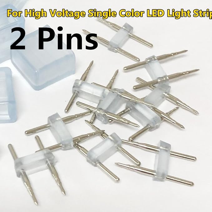 10pack of 2PINS and END Cap High Voltage Single Color Light Strip - Image 2