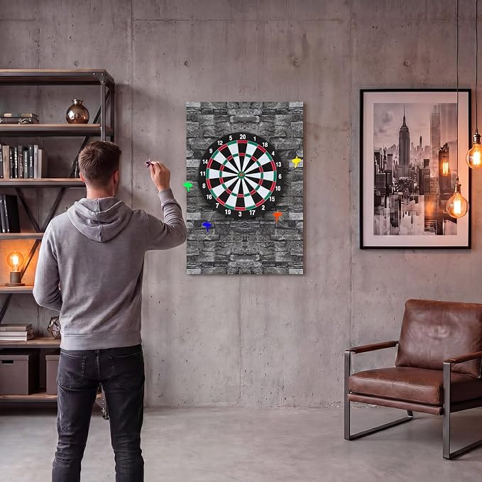 Hahafelt Felt Wood Grain Dart Board Wall Protectors Square Dart Board Backing Tiles Dartboard Backboard Cork Backboards Alternative - Image 5