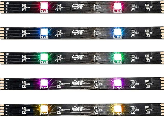 KontrolFreek Gaming Lights: LED Strip Lights, USB Powered with Controller, 3M Adhesive for TV, Console, PC, Wall (9 ft) - Image 5