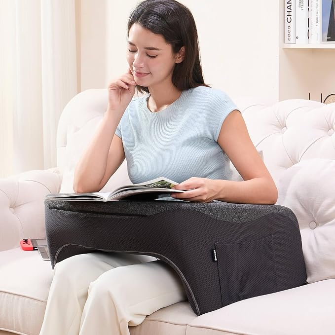 cooloo8 Reading Pillow with Armrests – Extra Large Lap Desk Pillow - Image 8