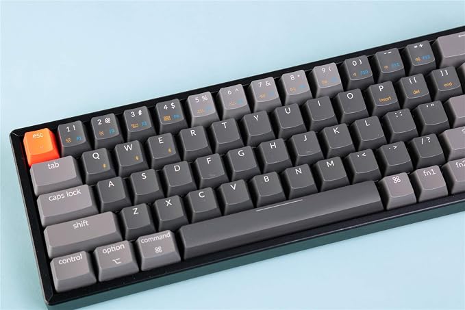 Keychron K6 68-Key Wireless Bluetooth/USB Wired Gaming Mechanical Keyboard, Compact 65% Layout RGB LED Backlit N-Key Rollover Aluminum Frame for Mac Windows, Gateron G Pro Yellow Switch - Image 2