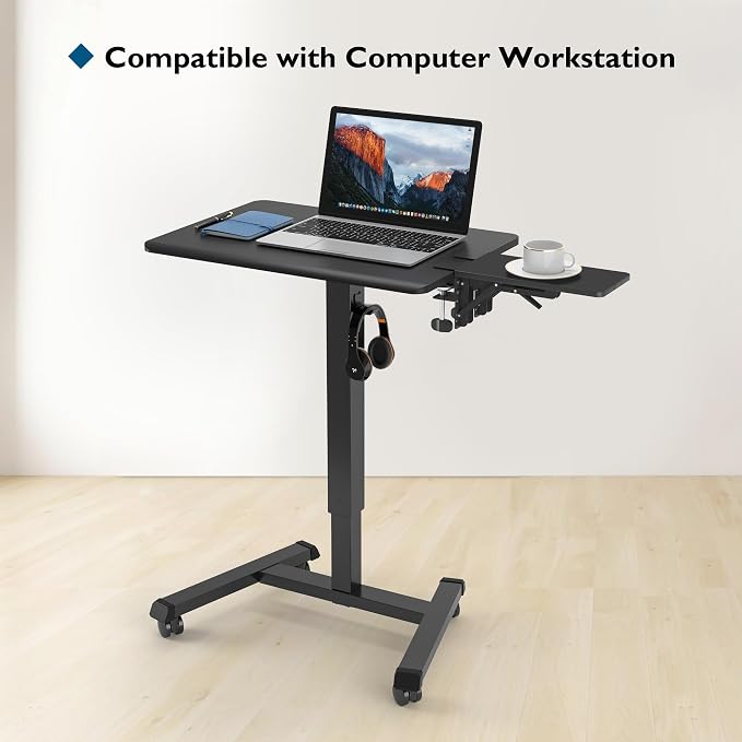 BONTEC Desk Extender Tray, 11.8 x 5.9 Inch, Black Pattern | 90° Foldable Elbow Support, Table Mount Arm Wrist Rest Shelf, Clamp on Computer Arm Rest, Easy to Install, Office & Home Use - Image 5