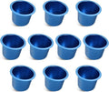 GSE Jumbo Aluminum Cup Holder for Casino Poker Tables, Blue, 10-Pack by GSEGamesSportsExpert