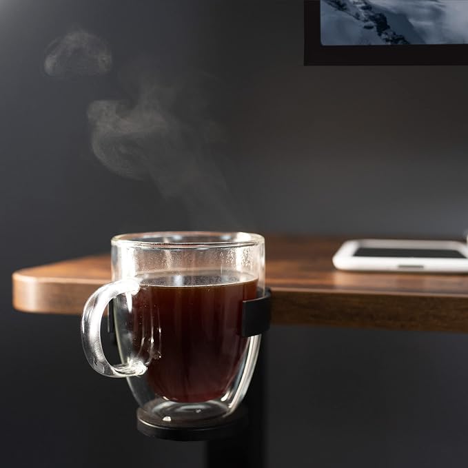 VIVO Clamp-on Desk and Bed Cup Holder, No Spill Adjustable Drink Mount, Support for Hydro Flasks, Coffee Mugs, Easy to Install, Horizontal or Vertical Surface Mounting, Black, Mount-CUP1 - Image 7