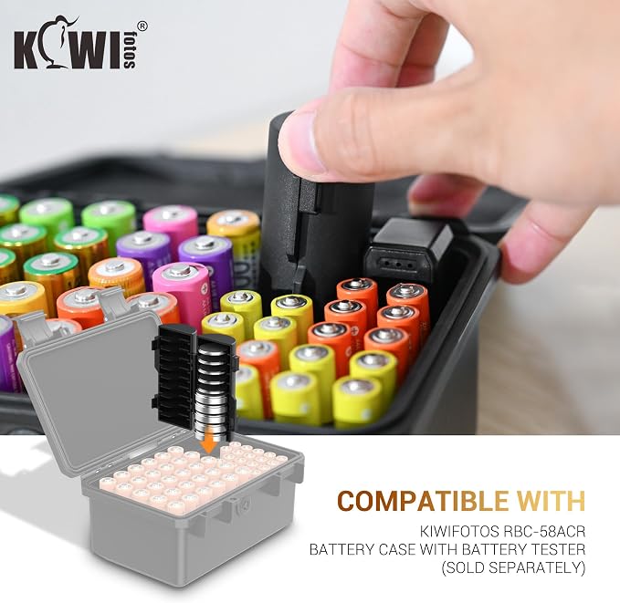 KIWIFOTOS (2 Pack CR2032 CR2450 Coin Cell Battery Case Organizer - Image 6