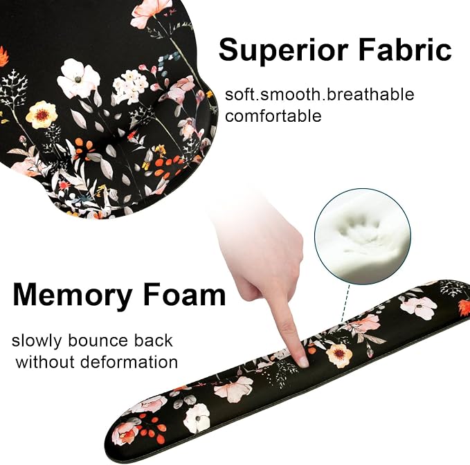 Ergonomic Mouse Pad with Wrist Rest and Keyboard Wrist Rest, Mousepad - Image 4