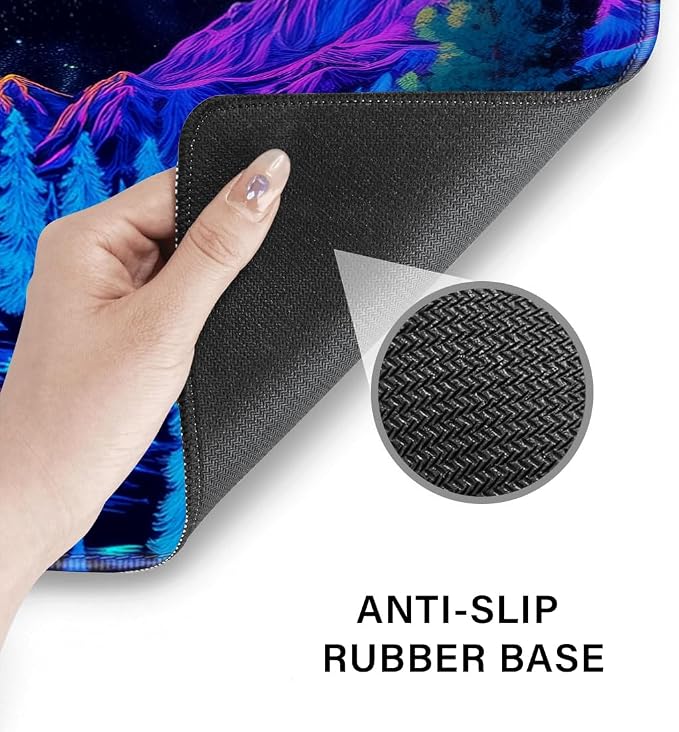Desk Pad and Keyboard Wrist Rest, Large Mouse Pad + Keyboard Pad+Mouse Wrist Support, Non-Slip Desk Mat Protector for Office, Home 31.5×11.8 Inches Waterfall - Image 5