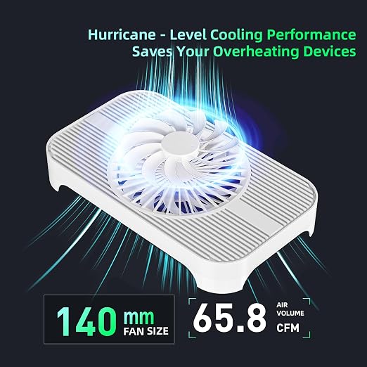 X3 USB Cooling Fan, 18dB Ultra-Quiet 140mm USB PC Fan with Built-in Cable & One-Touch Switch for Router, Receiver, Amplifier, DVR, PlayStation, Xbox, Computer Cabinet Electronics Cooling - Image 4