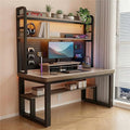 47in Gaming Desk with Pegboard and Hutch Computer Workstation | Optimize Your Space with This Study Table. Features A Steel Frame, Vertical Hutch, and Storage Shelves.(M,100CM/39.3IN) by Unknown