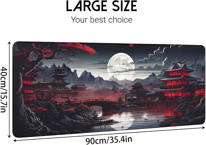 FreeNook Mouse Pad Gaming Mousepad,Large Mousepads for Keyboard and Mouse with Non-Slip Rubber Base,Suitable for School,Office,Home,35.4 x 15.7 Inch - Image 2