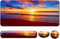 4 in 1 Mouse Pad and Keyboard Wrist Rest,Large Desk Mat,Coaster Set-Beach 2 by Wiabsi