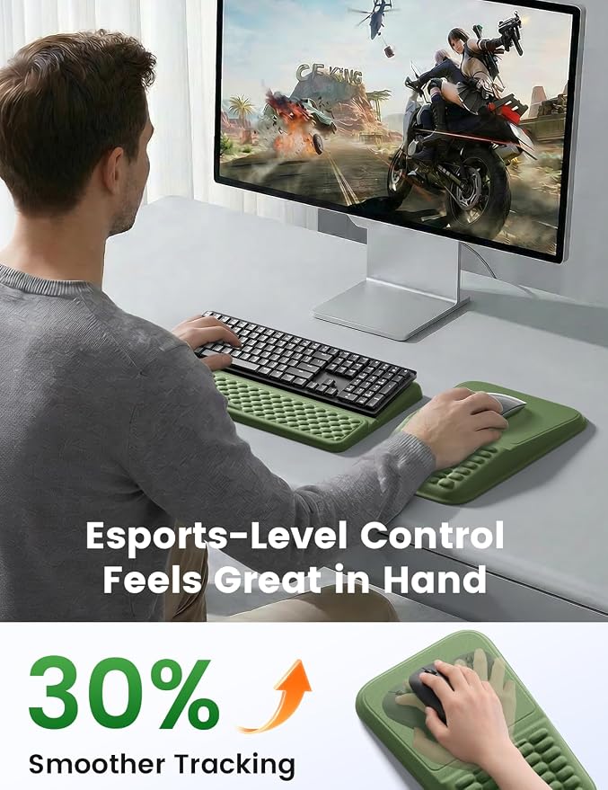 Vaydeer Keyboard Stand and Mouse Pad Set, Soft Memory Foam Wrist Rest - Image 4