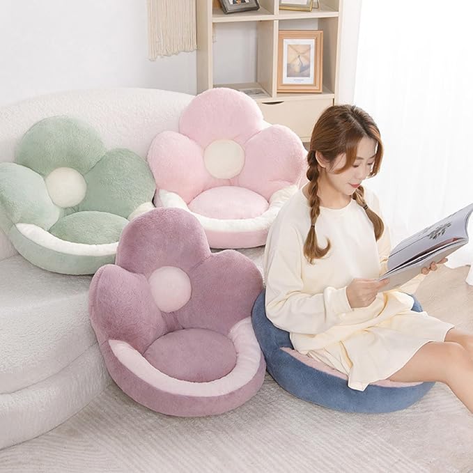 Sexysamba Cute Flower Gaming Chair Cushion with Backrest Non-Slip Tie, Comfy Kawaii Computer Chair Pad for Gamer Chair Seat Cushion Armchair Pillow Office Desk Home Decor,23",Pink Flower - Image 6