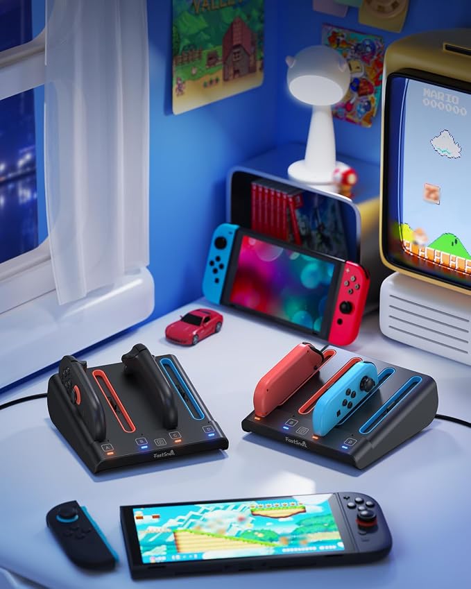 FASTSNAIL Switch Controller Charger for Nintendo Switch 2/1/OLED for JoyCon - Image 7