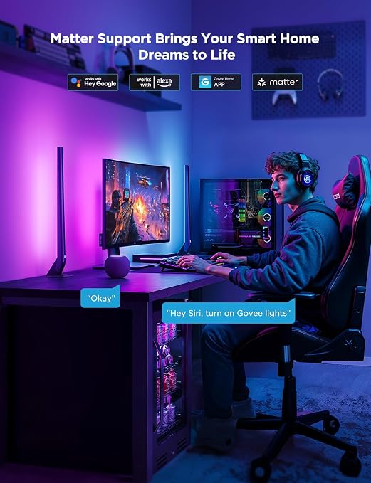 Govee HDMI 2.1 AI Sync Box Kit 2,8K/4K 144Hz,RGBICW for 27-34 Inch Monitor - Image 6