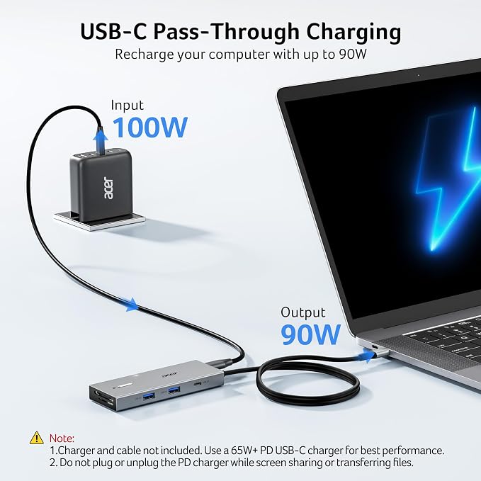 Acer USB-C Docking Station Dual Monitor, 9-in-1 Laptop Dock with 2 HDMI - Image 6