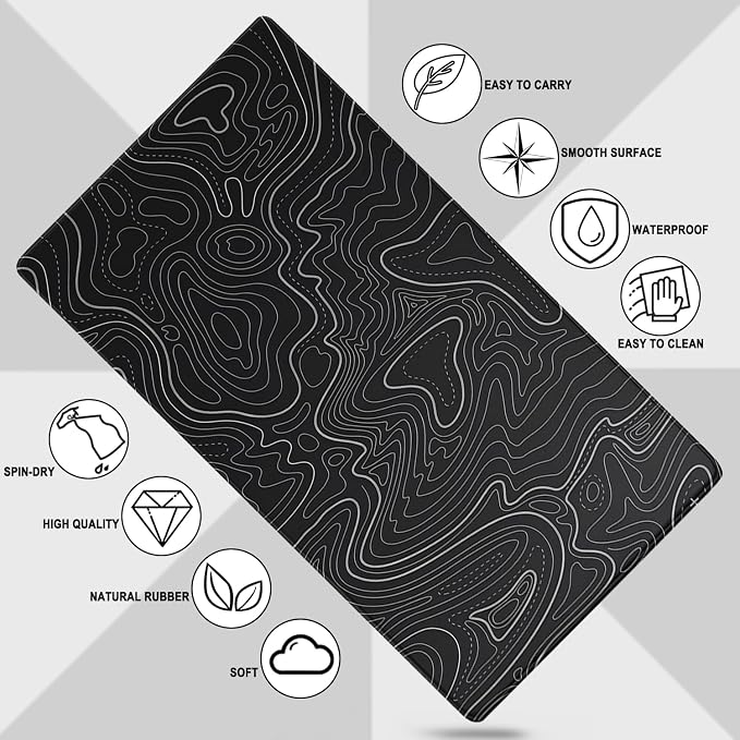 Large Gaming Mouse Pad, Waterproof Extra Large Mousepad with Stitched Edges | Mouse Pad Gaming, 31.5" x 15.7" Non-Slip Rubber Base Office Extended Big Long Keyboard Pad for Office Gamer Home XXL - Image 5