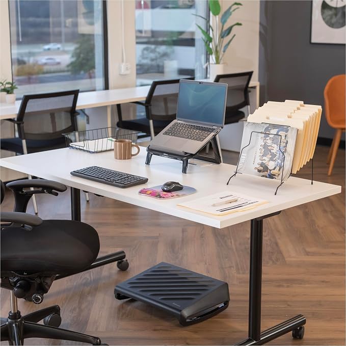 Fellowes Workstation 3" Letter Desk Tray Organizer, Wire, Black (60112) - Image 2