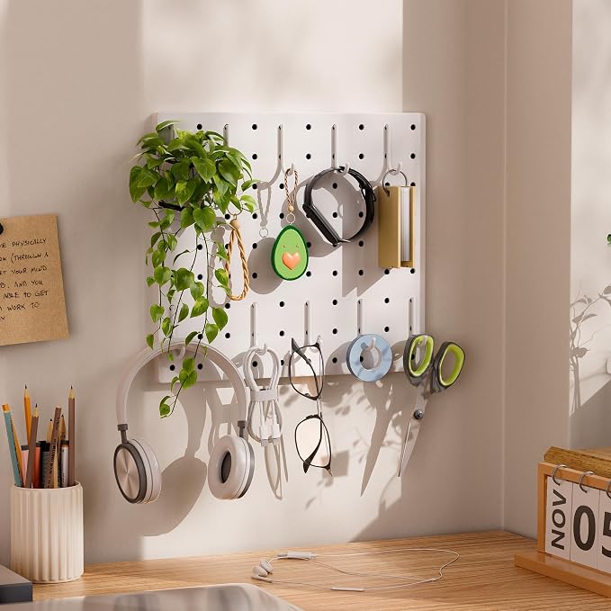 Pegboard Combination Kit - Pegboards and Accessories Modular Hanging for Wall Organizer, Crafts Organization, Ornaments Display, Nursery Storage, Peg Board - Image 2