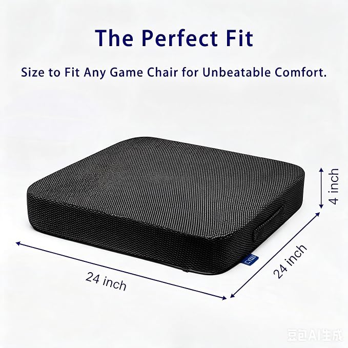 Ifoam Memory Foam Layer Wheelchair Cushion+Extra Wide-Waterproof-24×24×4 in | Bariatric Cushion-Heavy Duty-500 lbs Capacity-Seat Cushion for Heavy People -Pressure Sore & Tailbone Pain Relief - Image 2