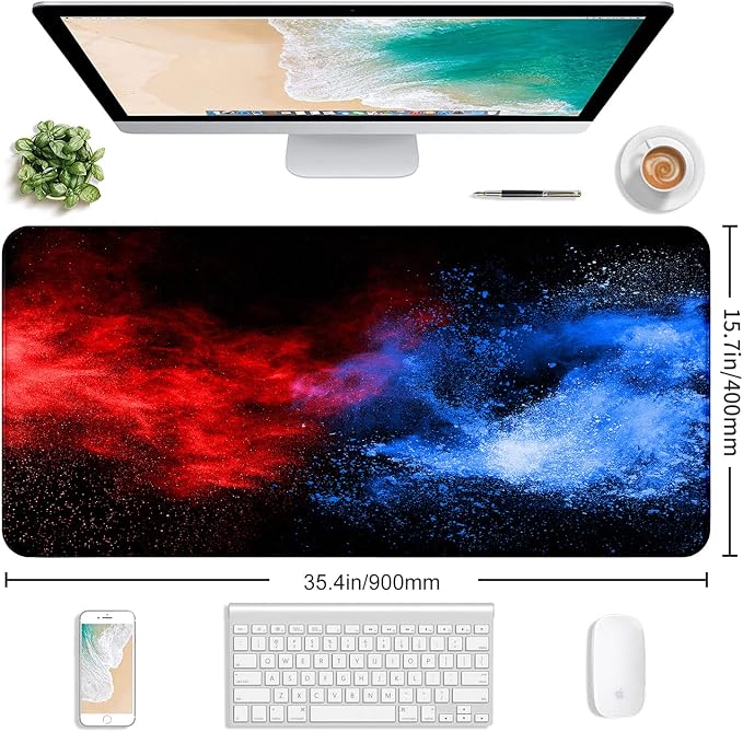 Colorful Starry Sky Mouse Pad, Office, Keyboard, Laptop, and Home Desk Pad | Large Extended Mouse Pad; Full Desk Coverage; Waterproof Coating; Stable Anti-Slide Base For Gaming, Office, Study Daily Use - Image 2