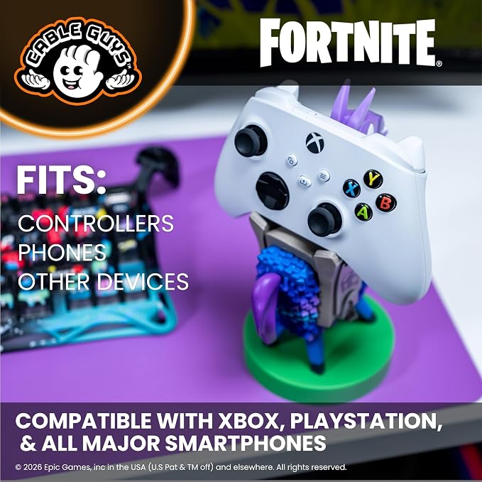 Cableguys Fortnite Supply Llama Controller Holder & Phone Stand | Fortnite Gaming Accessories for Room and Desk Setup, Holder Compatible with Xbox, PlayStation & Standard Game Controllers - Image 6