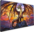 Dragon Desk Mat Large Mouse Pad XXL Extended Gaming, Gamer Gift Play Mat Desk Mousepad with Stitched Edges, Keyboard Mouse Mat for Work Game Office 31.5x15.7 in-Gift for Boyfriend or Son by Mechanical+Cattle