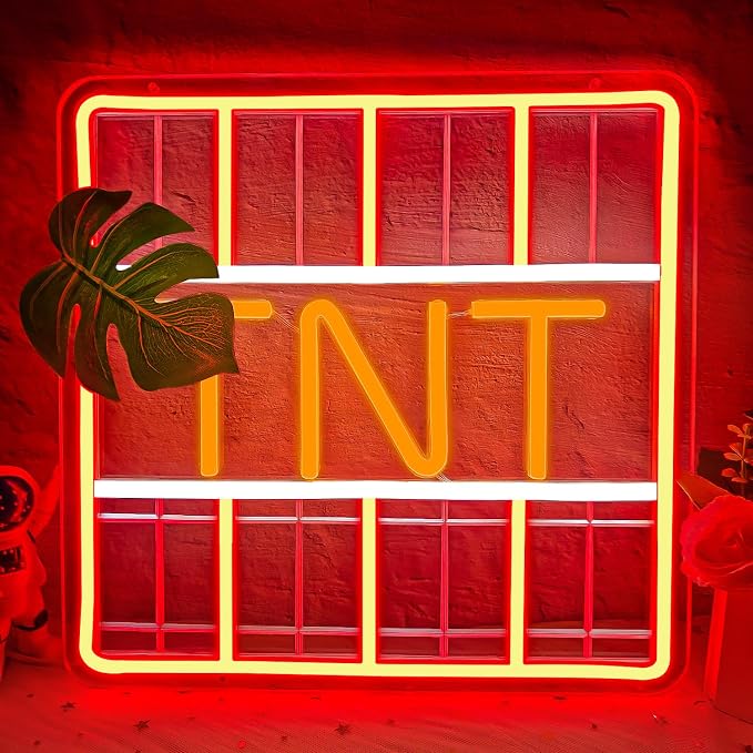 Game Neon Sign TNT Block Led Signs Dimmable Gamer Neon Signs for Wall Decor Gaming Light Up Sign for Men Teens Boys Gamer Room Gifts by Vveikea