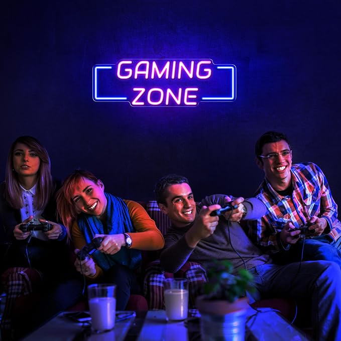 Kavaas Game Zone Neon Signs for Gaming Room Decor - LED Light Neon Sign for Teens Bedroom Decorations - Best Gamer Gifts for Boys, Kids - Image 6