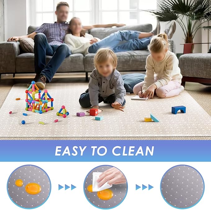 Vicwe Office Chair Mat for Carpeted Floors, 55"X36" Chair Mats with Studs | Carpet Protector Floor Mats for Low and No Pile Carpet, Easy Glide Computer Desk Chair Mat for Home & Offices, Clear - Image 5