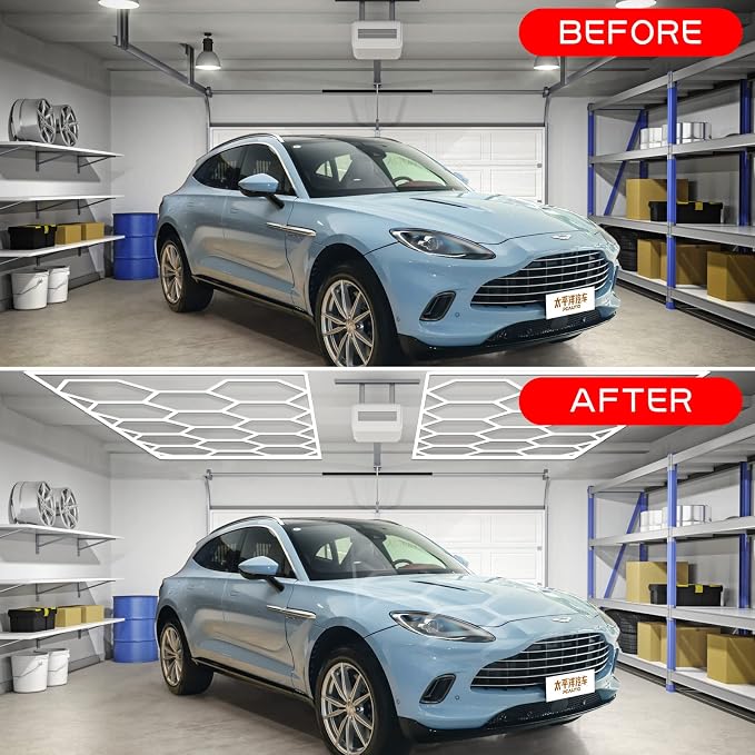 LZHOME Hexagon LED Garage Light: Ultra-Bright Hex Ceiling Lights, Hexagon led Lights for Garage Warehouse Workshop Gym Basement - Image 8