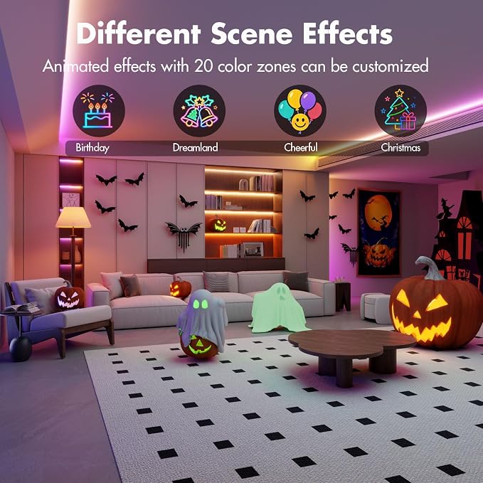 LED Strip Lights,130FT Smart IC RGB WiFi Voice Controlled LED Lights - Image 2