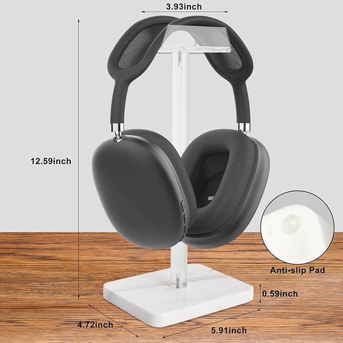 Acrylic Marble Headset Headphone Holders for Office Gaming Station - Image 6
