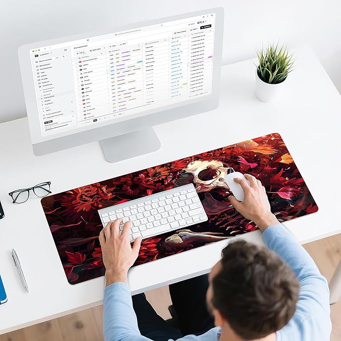 Gaming Mouse Pad - (31.5"×11.8") Skull Large Mouse Pads for Desk - Desk Mat for Keyboard and Mouse with Non-Slip Base, Desks Pad Matfor Game/Office & Home - Image 6