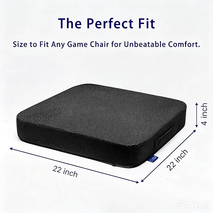 Ifoam Memory Foam Layer Wheelchair Cushion+Extra Wide-Waterproof-22×22×4 in | Bariatric Cushion-Heavy Duty-500 lbs Capacity-Seat Cushion for Heavy People-Pressure Sore & Tailbone Pain Relief+Density Base - Image 2