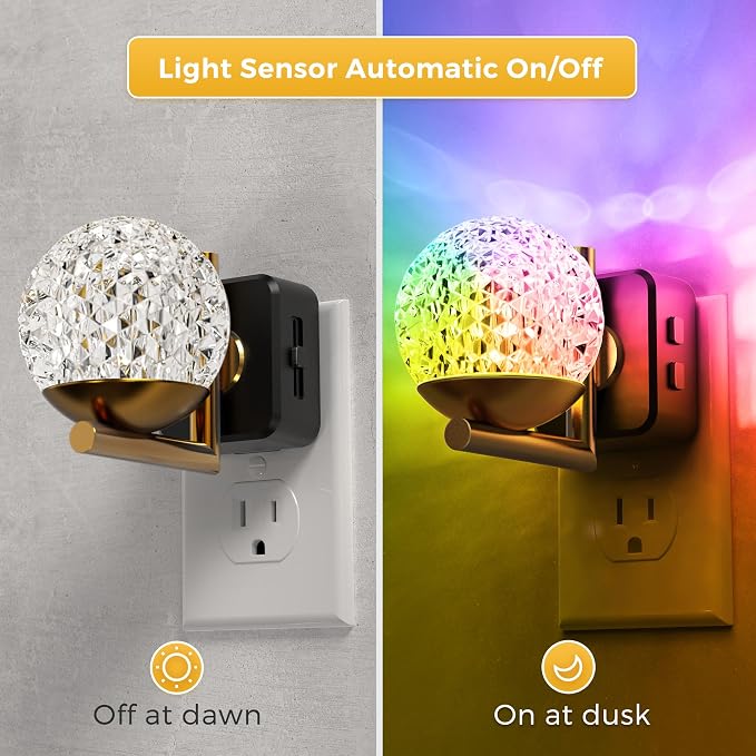 L LOHAS LED Night Lights Plug Into Wall 2 Pack, Dusk to Dawn Sensor - Image 4