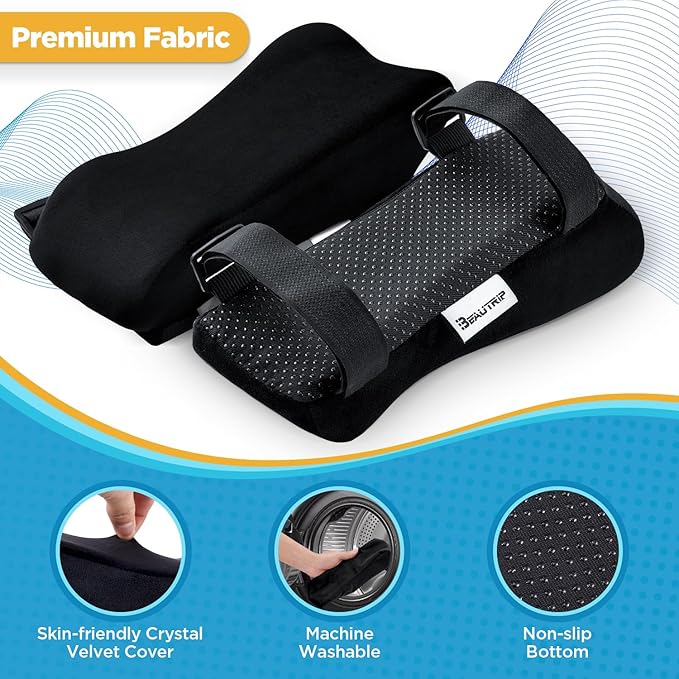 BEAUTRIP Ergonomic Armrest Pads- Office Chair Arm Rest Cover Pillow - Elbow Support Cushion for Computer, Gaming and Desk Chairs (Set of 2) - Image 4