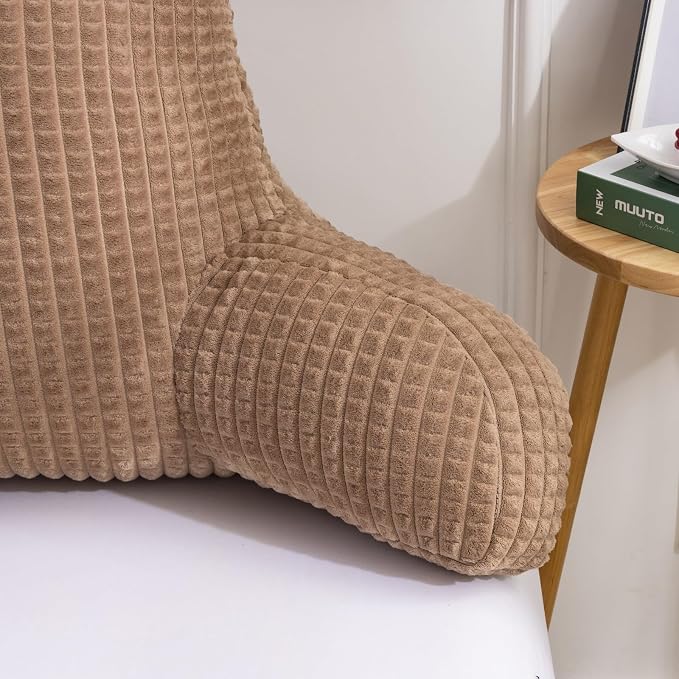 A Nice Night Khaki 18.5" Bed Wedge Pillows with Arms for Sitting - Image 7