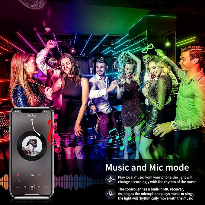 AILBTON 300ft Led Strip Lights(3 Rolls of 100ft led Lights) Ultra Long Led Light Strip with App Voice Control Remote,5050 RGB Music Sync Color Changing Led Lights for Bedroom,Party,Home Decoration - Image 5