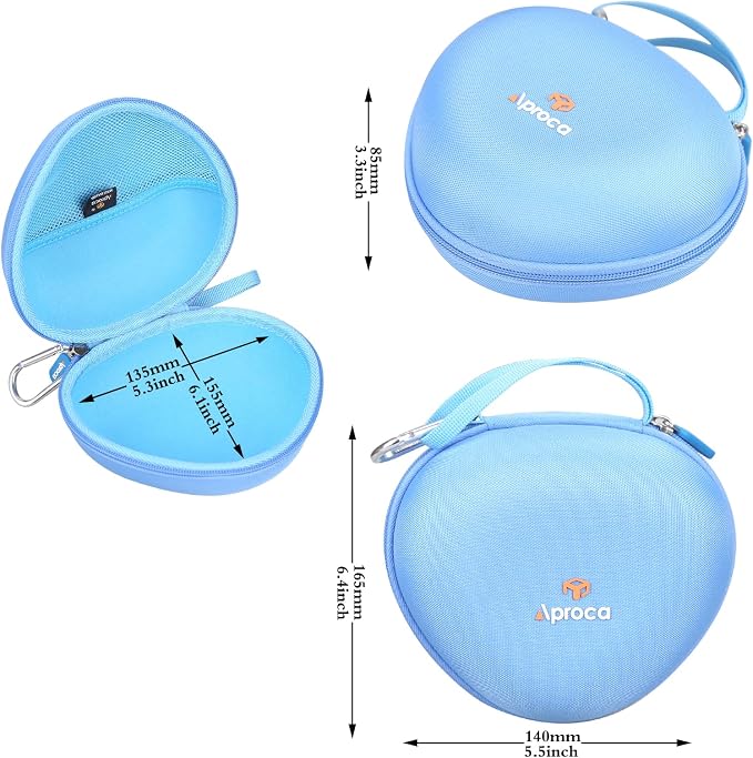 Aproca Kids Headphones Case Compatible with iClever BTH12 / HS19 / BTH26 Kids Bluetooth Headphones, Storage Hard Bag -Sky Blue (Case Only) - Image 5