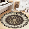Office Chair Mat for Hardwood Floor, Vintage Computer Gaming Rolling Low Pile Carpet Floor Chair Mat, Anti-Slip Backing Round Desk Rug Floor Mat for Home by Heavyoff