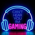 Kavaas Gamer Neon Sign, Neon Headphone Signs for Gaming Room Decor - Can't Hear You I'm Gaming Headset LED Light Sign for Teen Boys Room Decor - Best Gamer Gifts for Teenage Boys, Kids by Kavaas