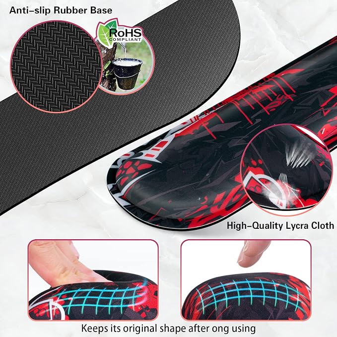 Canjoy Desk Mat with Keyboard and Mouse, Desk Pad with Wrist Rest Support - Image 4