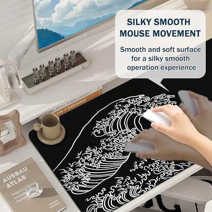 Mouse Pad Gaming - Desk Mat for Keyboard and Mouse - Large Mouse Pads for Desk, Gaming Mousepad with Non-Slip Base, Desks Pad (31.5" X 11.8") for Game, Office and Home - Image 4