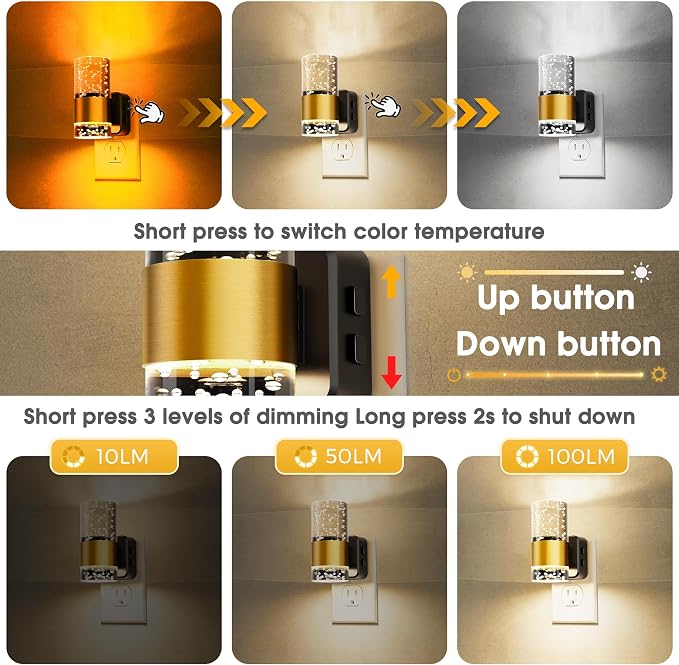 L LOHAS LED Night Lights Plug into Wall, Dusk-to-Dawn Sensor Night Light - Image 4