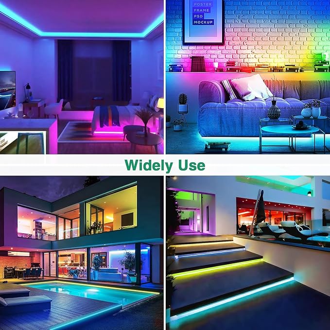 Lamomo LED Strip Lights RGB 16.4Ft, Neon Rope Lights with App Remote Control, Music Sync, Indoor IP65, Waterproof, Flexible DIY Lights Design for Bedroom, Living, Gaming Room, Party Decor - Image 7