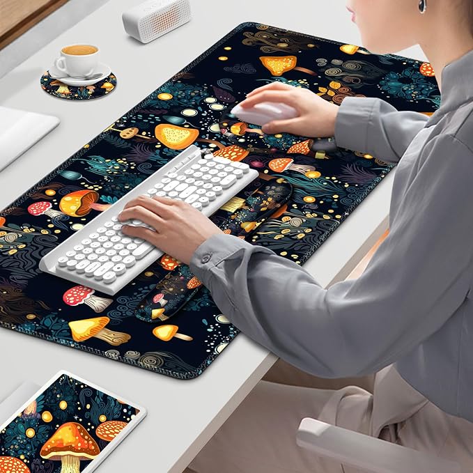 Gaming Mouse Pad, Large Desk Mat Cute Desk Pad Protector, 4in1 XXL Mousepad - Image 7