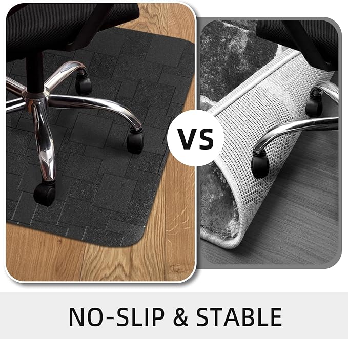 Office Chair Mat for Hard Floor, 48x36 inches Computer Chair Mat, Multi-Purpose Desk Floor Protector for Work, Home, Gaming - Image 3