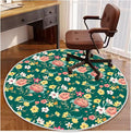 4ft/48in Home Office Chair Mat for Hardwood Floor, Anti-Slip Desk Chair Mats, Computer Gaming Chair Mats for Rolling, Low Pile Carpet Floor Chair Mat(Green-3) by Soofteilliv